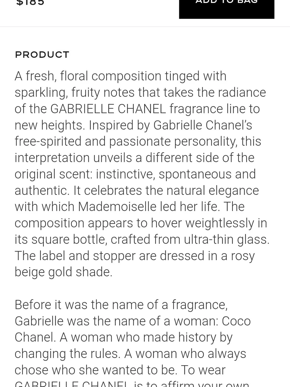 CHANEL Gabrielle L'Eau Perfume -